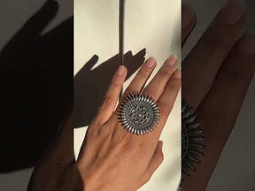 Sunflower Designer Silver 925 Ring