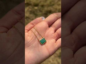 Elya Green Onyx Silver 925 Pendant Necklace