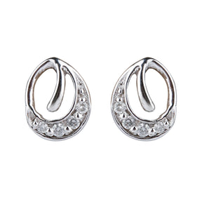 Elow Silver 925 Diamond Stud Earrings