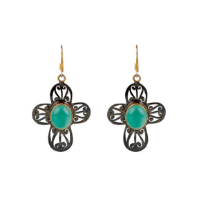 Two Tone Flower Earrings
