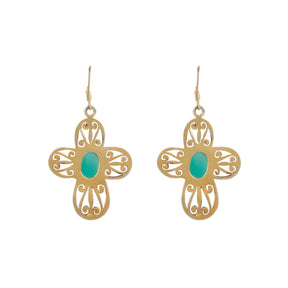 Two Tone Flower Earrings