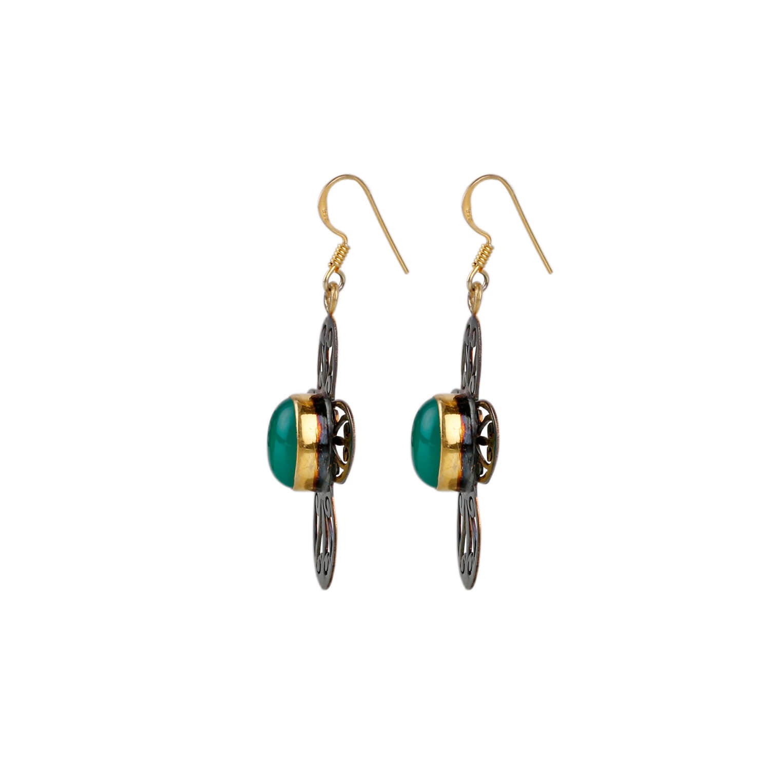 Two Tone Flower Earrings