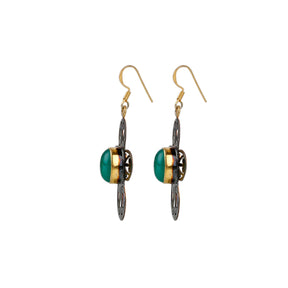 Two Tone Flower Earrings