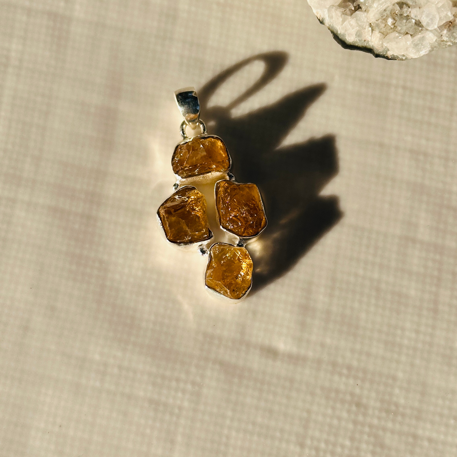 minimal pendant

citrine Pendant 

rough citrine 
