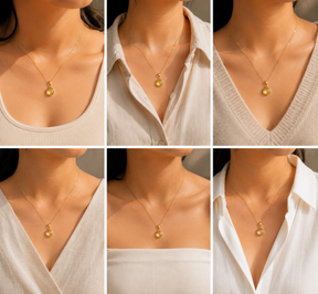 Rolo Citrine Gold Plated Silver 925 Pendant