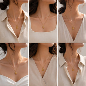 Gilded Rutile 18k Gold Plated Silver 925 Pendant
