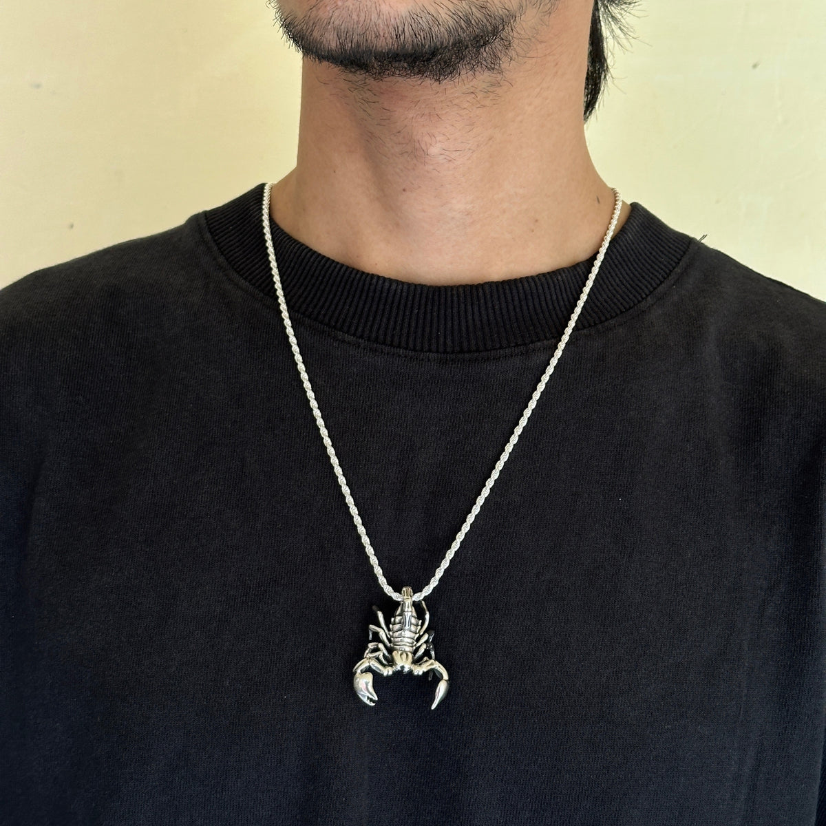 scorpion pendant silver 925 sterling oxidised finish