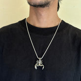 scorpion pendant silver 925 sterling oxidised finish