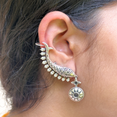 silver ear cuff earrings for women 925 sterling silver