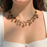 Smokey quartz necklace, Gold plated quartz pendant, Silver 925 quartz necklace, Smokey quartz jewelry