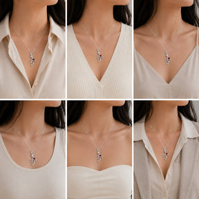 Garnet Deer Shaped Silver 925 Pendant