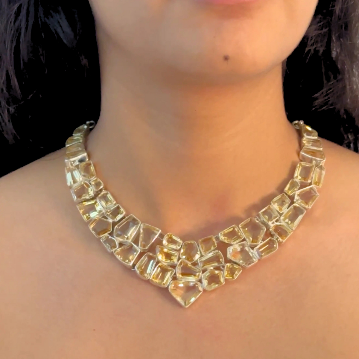 Solara Citrine Silver 925 Necklace