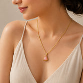 Trian Morganite Gold Plated Silver 925 Love Pendant