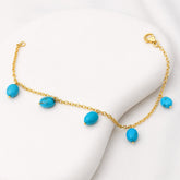 Natural gemstone bracelet in 925 sterling silver