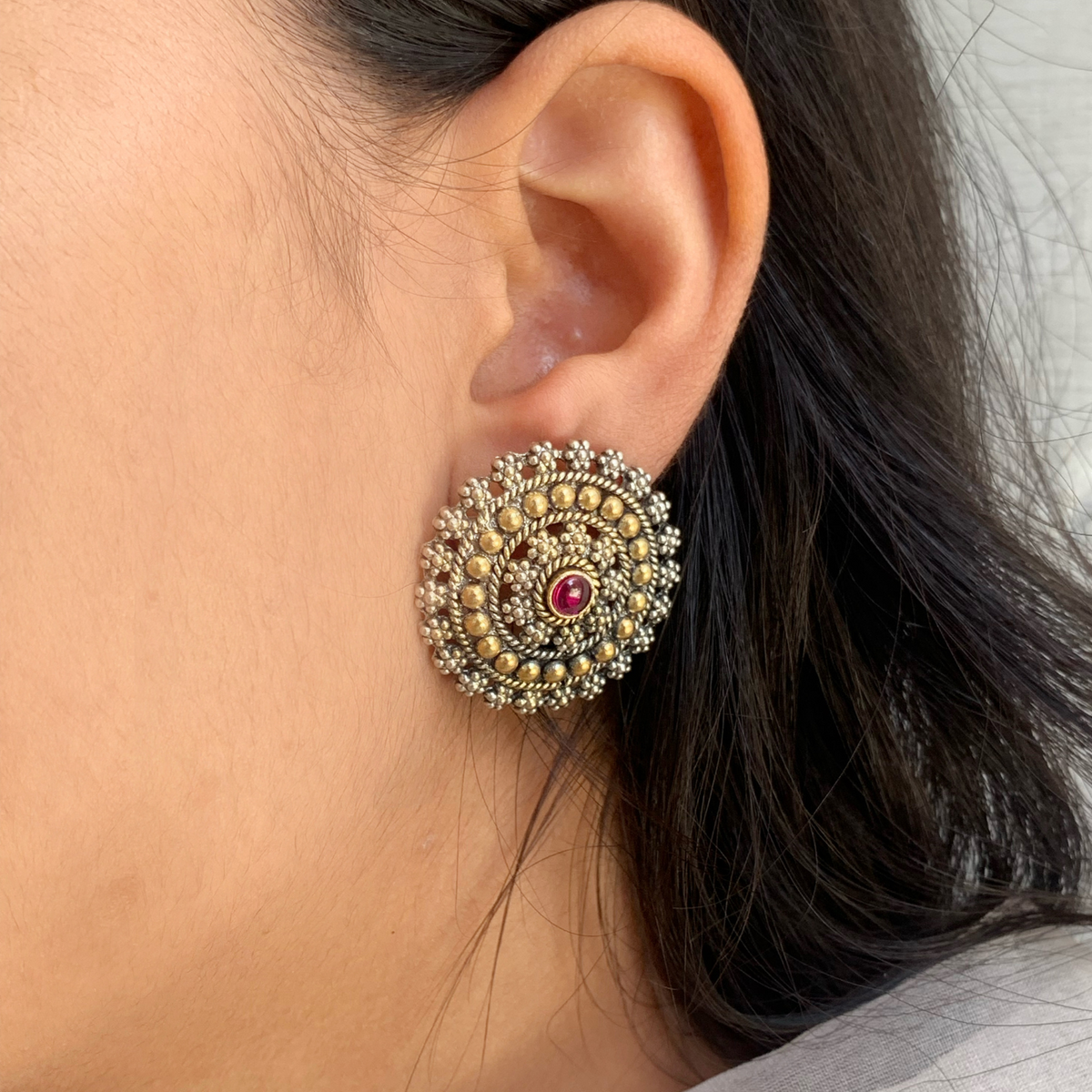 Abrik Gold Plated Silver Earrings