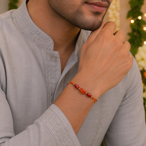 Yuvan Gemstone and Silver 925 Rakhi