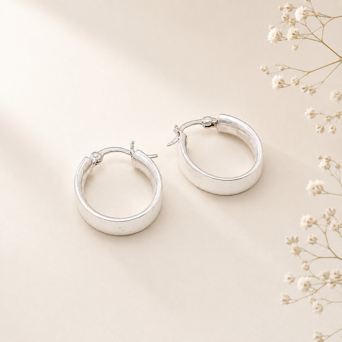 Zade Silver 925 Hoop Earrings