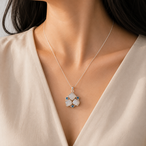 Zel Multi Stone Silver 925 Pendant
