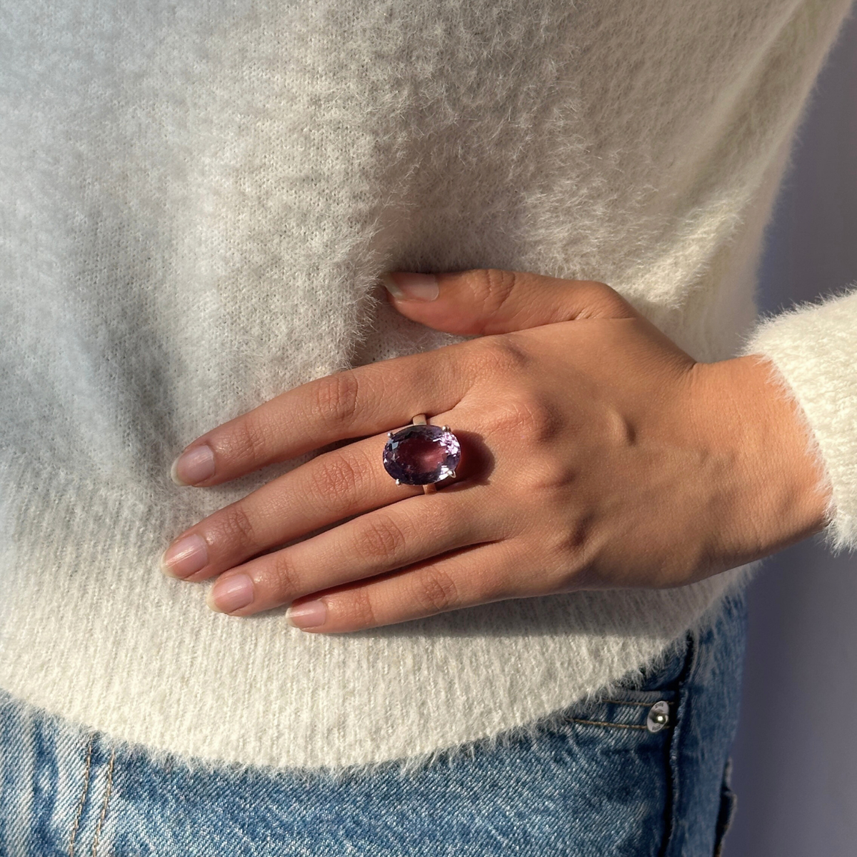 Natural amethyst silver 925 ring for women

Purple amethyst gemstone sterling silver ring

Amethyst 925 silver ring minimal elegant style

Handcrafted amethyst silver ring India