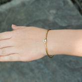 Elegant gold plated diamond bangle