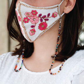 Gypsy boho mask & glass chain