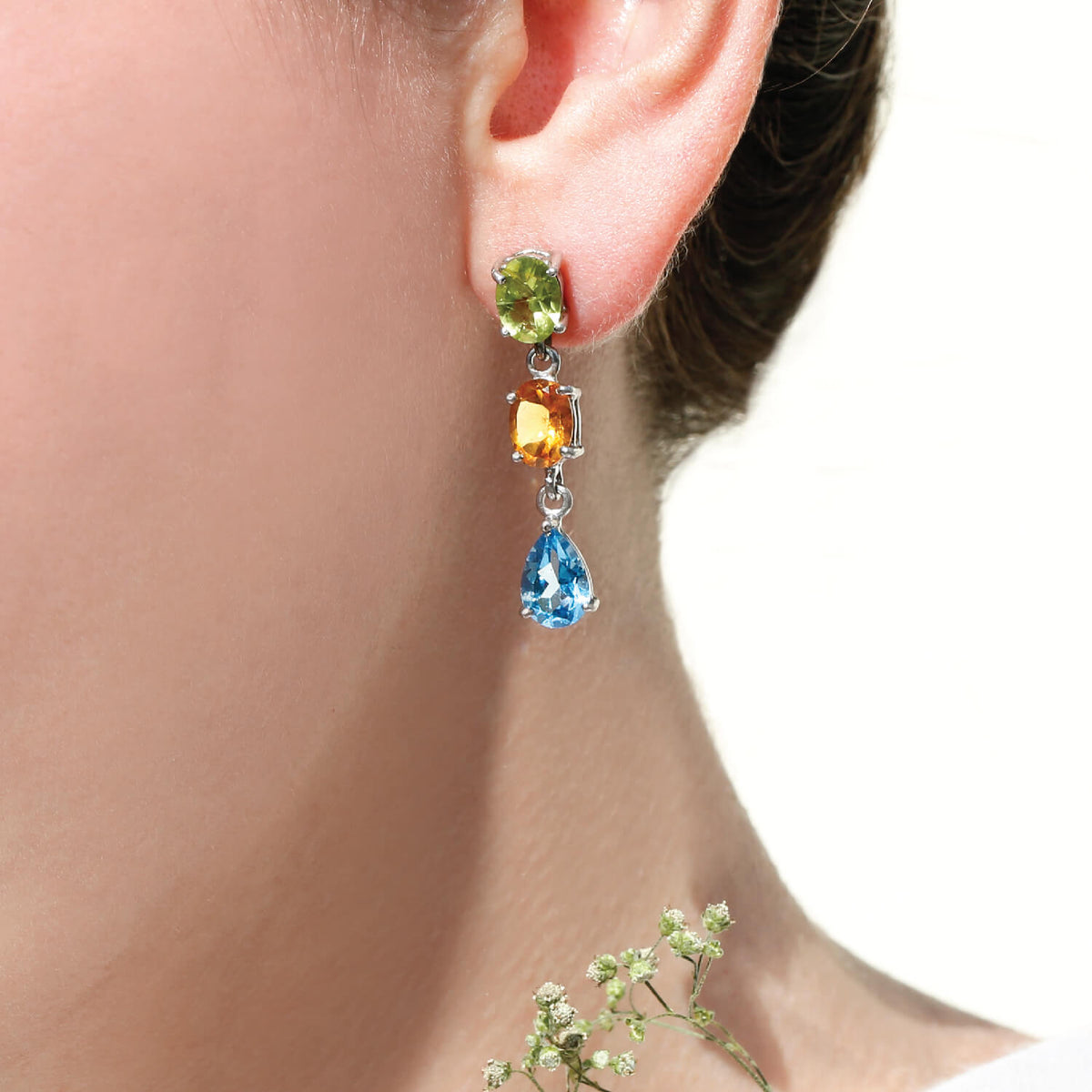 Brecken Color Stone Earrings