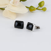 Impressive Black Onyx Silver 925 Cufflinks