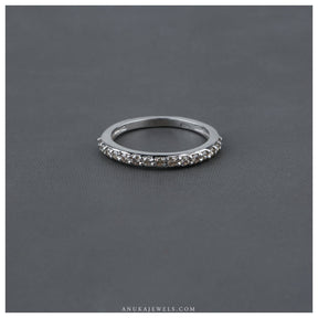  silver white ring