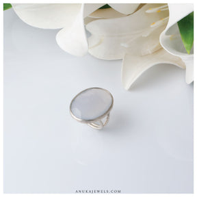  silver blue ring