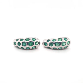 Fascinating emerald and diamond earrings