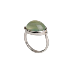 Resplendent Prehnite Silver 925 Ring
