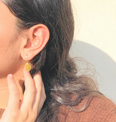 Azia golden earrings