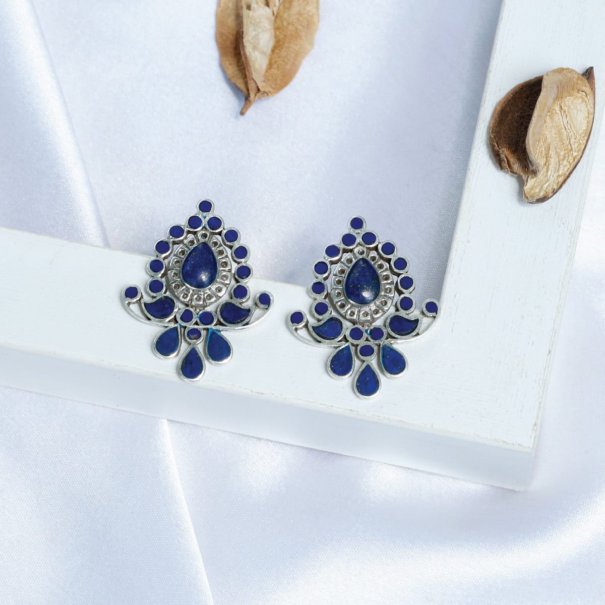 Florida lapis earrings