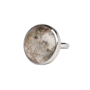 Splendid Rutile Quartz Silver 925 Ring