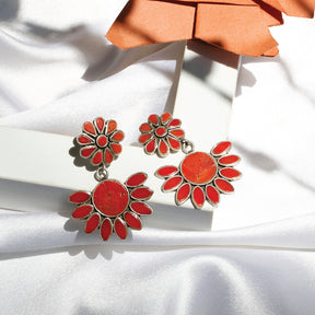 Ray coral earrings