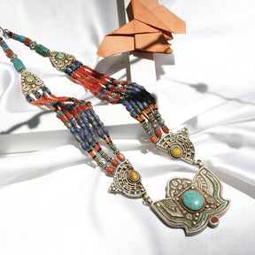Sanvi multi color stone necklace