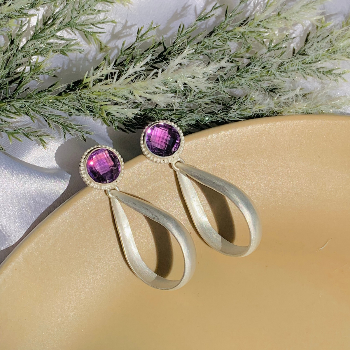 gemstone Sterling Silver Earrings