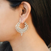 hoops, buy hoops online, sterling silver hoops, buy silver hoops
Traditionally designed Unique beautiful silver 925 hoops earrings