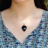 Gemstone Black Onyx in Silver 925 Pendant