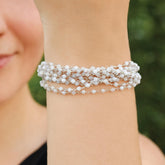 Everyday style Gemstone Chalcedony beads silver 925 bracelet gift