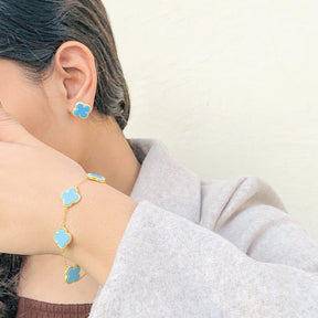 Haset 18K Gold Plated Silver 925 Turquoise Bracelet