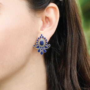 Florida lapis earrings