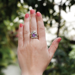 Sneer Silver and Ruby Ring