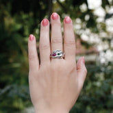 Simper Emerald and Ruby Ring