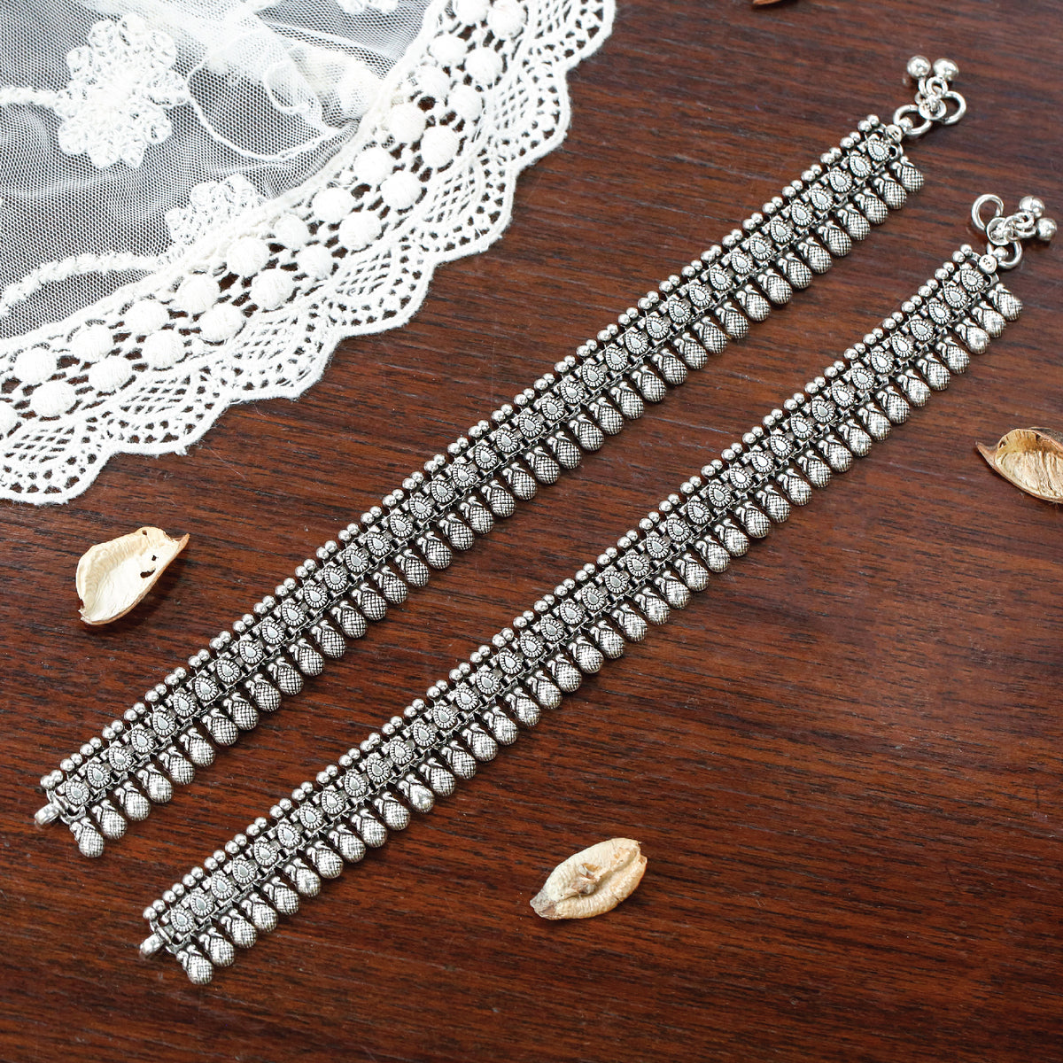 Sinjini Silver Anklet