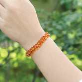 Everyday style Gemstone Pear shaped 18K Gold Plated Silver 925 Citrine Bracelet