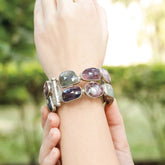 Gemstone Sapphire Silver 925 Bangle