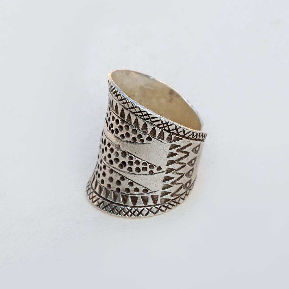 Visage Silver Ring