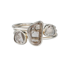 three in one Diamond Silver 925 Ring Set