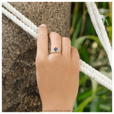 sapphire ring, silver ring, sterling silver ring, buy sapphire ring, sapphire jewelry, blue ring, diamond ring, sapphire & diamond ring
Sapphire and Diamond with Silver 925 Ring